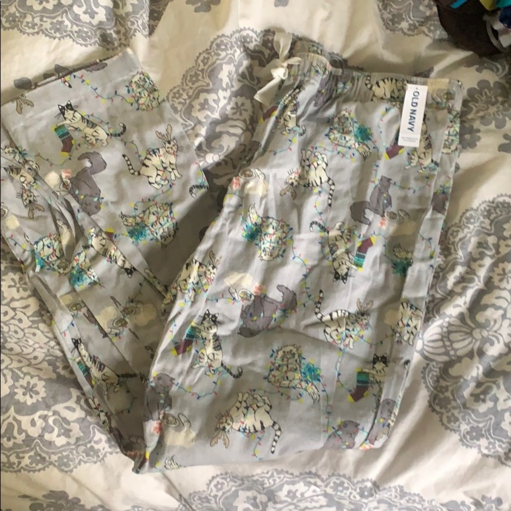 Old navy Christmas cat pajamas